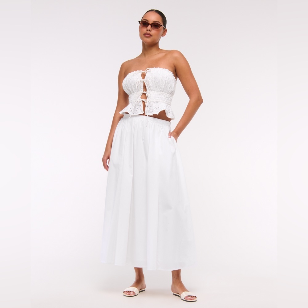 abercrombie & fitch mid rise maxi skirt